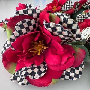 Mackenzie Childs Red silk Rose